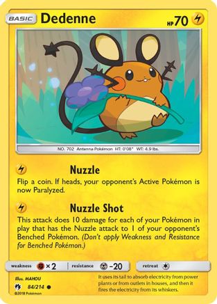 Dedenne 084/214 - SM  Lost Thunder - for just $0.18! 