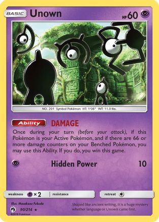 Unown 090/214 - SM  Lost Thunder - for just $0.28! 