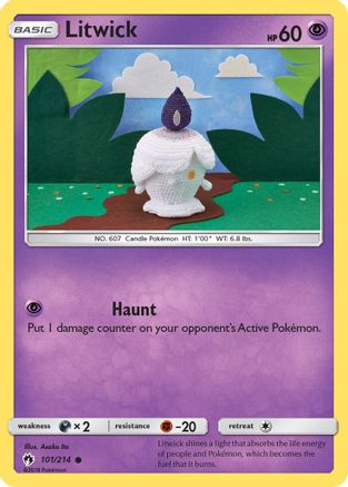Litwick 101/214 - SM  Lost Thunder Reverse Holofoil - for just $2.50! 