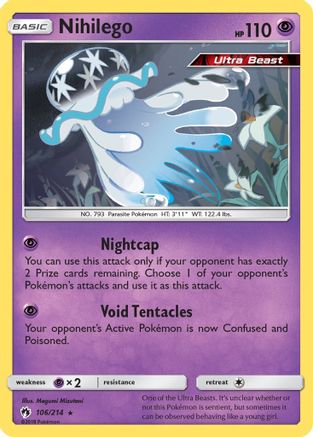 Nihilego 106/214 - SM  Lost Thunder Reverse Holofoil - for just $8.46! 