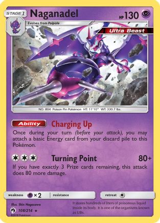 Naganadel 108/214 - SM  Lost Thunder Reverse Holofoil - for just $2! 
