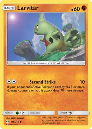 Larvitar 115/214 - SM  Lost Thunder - for just $0.10! 