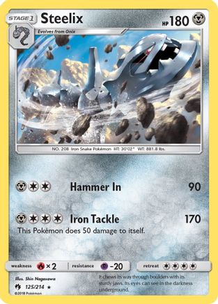 Steelix 125/214 - SM  Lost Thunder Reverse Holofoil - for just $0.41! 