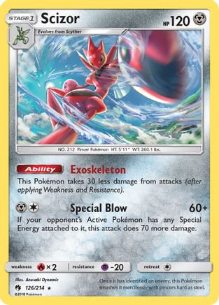 Scizor 126/214 - SM  Lost Thunder Holofoil - for just $1! 