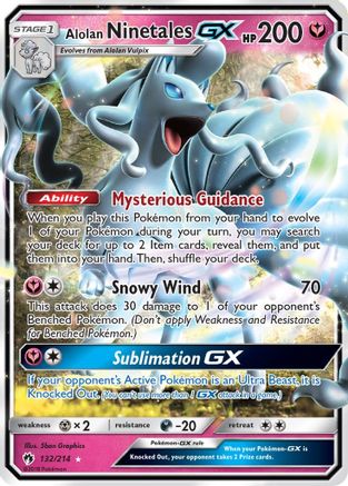 Alolan Ninetales GX 132/214 - SM  Lost Thunder Holofoil - for just $5.20! 
