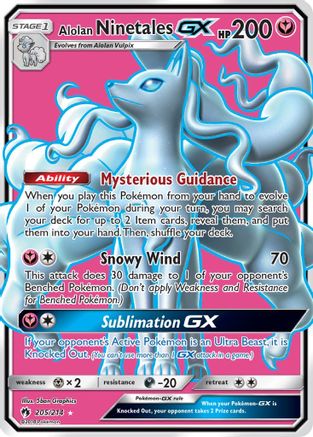 Alolan Ninetales GX (Full Art) 205/214 - SM  Lost Thunder Holofoil - for just $18.50! 