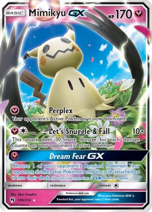 Mimikyu GX 149/214 - SM  Lost Thunder Holofoil - for just $11.56! 