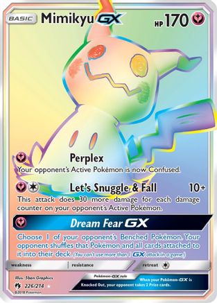 Mimikyu GX (Secret) 226/214 - SM  Lost Thunder Holofoil - for just $65! 