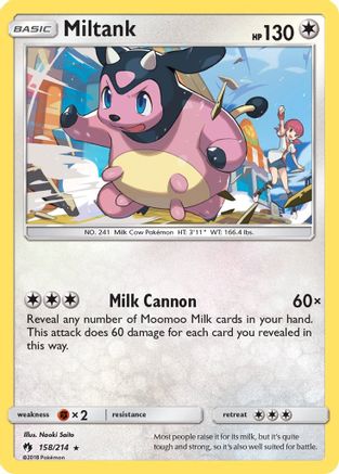 Miltank 158/214 - SM  Lost Thunder Reverse Holofoil - for just $0.40! 