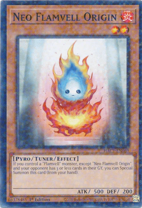 Neo Flamvell Origin (Duel Terminal) [HAC1-EN069] Common - for just $0.10! 
