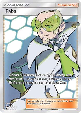 Faba (Full Art) 208/214 - SM  Lost Thunder Holofoil - for just $4.38! 