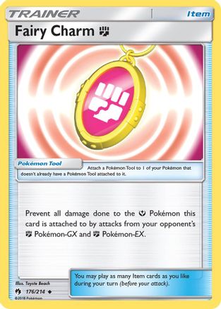 Fairy Charm F 176/214 - SM  Lost Thunder Reverse Holofoil - for just $0.28! 