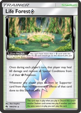 Life Forest Prism Star 180/214 - SM  Lost Thunder Holofoil - for just $0.75! 