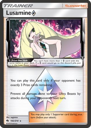 Lusamine Prism Star 182/214 - SM  Lost Thunder Holofoil - for just $0.75! 