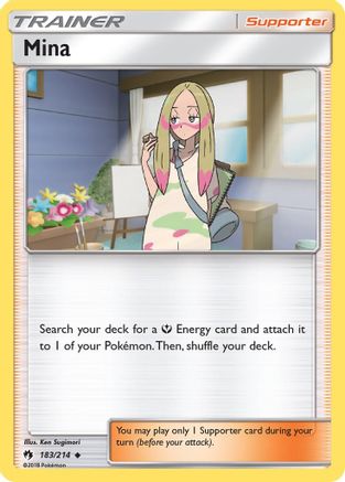 Mina 183/214 - SM  Lost Thunder Reverse Holofoil - for just $0.48! 
