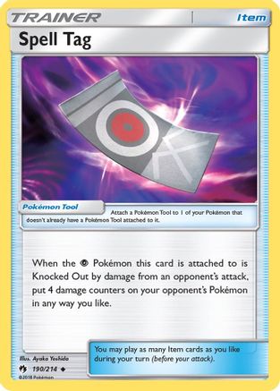 Spell Tag 190/214 - SM  Lost Thunder Reverse Holofoil - for just $0.65! 