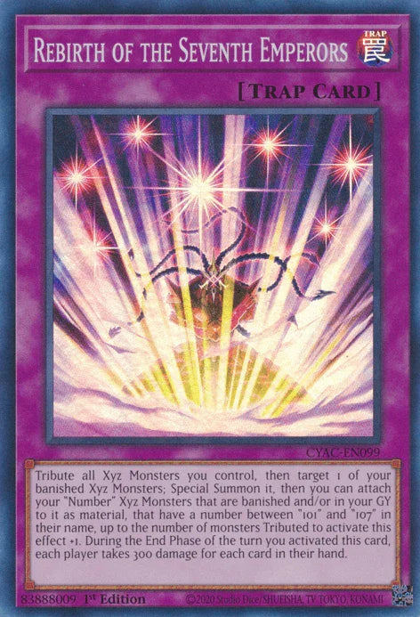 Rebirth of the Seventh Emperors [CYAC-EN099] Super Rare - for just $0.10! 