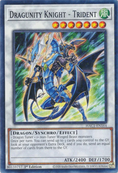 Dragunity Knight - Trident (Duel Terminal) [HAC1-EN164] Common - for just $0.20! 