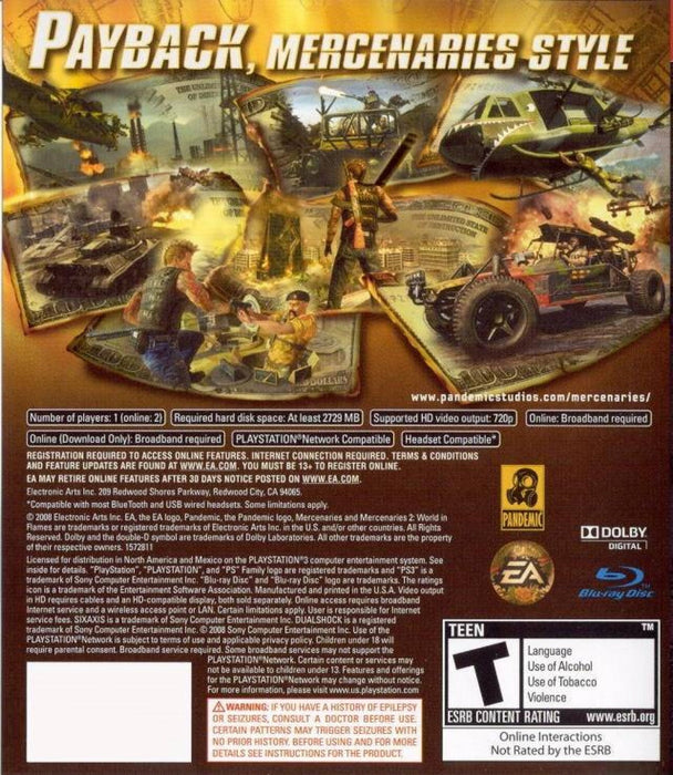 Mercenaries 2: World in Flames – PlayStation 3 (PS3) - for just $6.99! 
