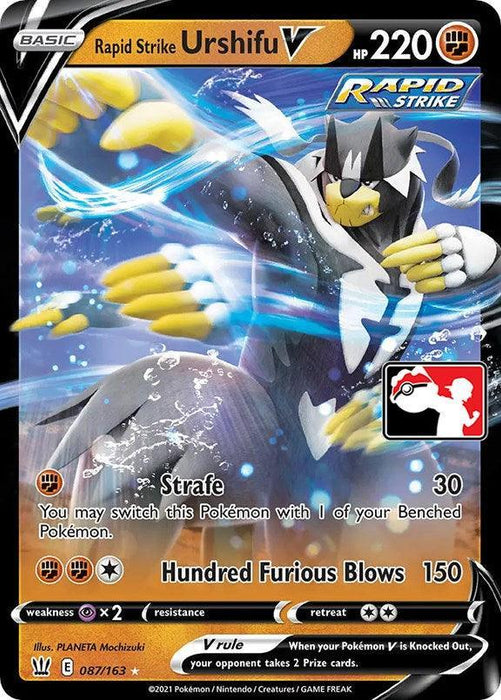 Rapid Strike Urshifu V (087/163) [Prize Pack Series One] - for just $1.90! 
