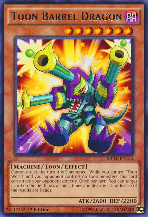 Toon Barrel Dragon [MP16-EN132] Rare - for just $0.45! 