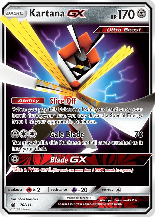Kartana GX (70/111) [Sun & Moon: Crimson Invasion] - for just $1.30! 