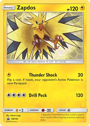 Zapdos SM145/248 - SM Promos Holofoil - for just $0.75! 