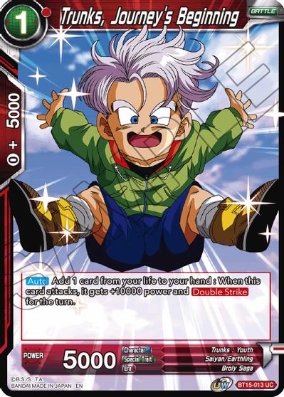 Trunks, Journey's Beginning (BT15-013) [Saiyan Showdown] - for just $0.10! 