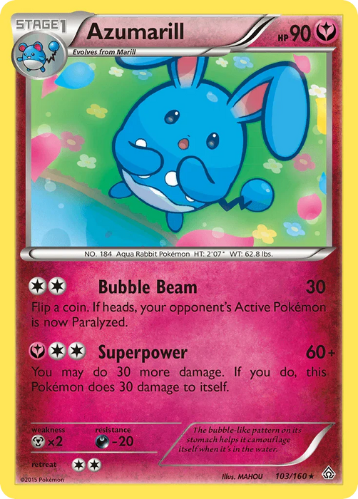 Azumarill (103/160) [XY: Primal Clash] - for just $0.35! 