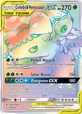 Celebi & Venusaur GX (Secret) 182/181 - SM  Team Up Holofoil - for just $55.52! 