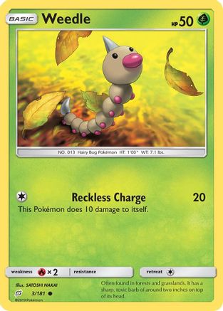 Weedle 003/181 - SM  Team Up Reverse Holofoil - for just $0.18! 