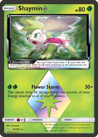 Shaymin Prism Star 010/181 - SM  Team Up Holofoil - for just $0.77! 