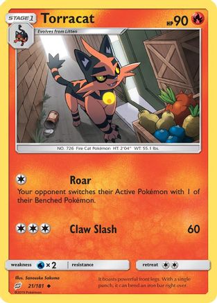 Torracat 021/181 - SM  Team Up Reverse Holofoil - for just $0.20! 