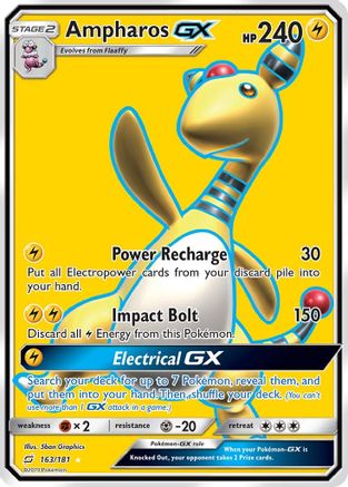 Ampharos GX (Full Art) 163/181 - SM  Team Up Holofoil - for just $6.03! 