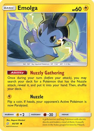 Emolga 046/181 - SM  Team Up Reverse Holofoil - for just $0.28! 