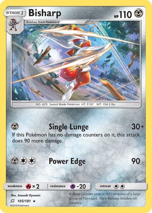 Bisharp 105/181 - SM  Team Up Reverse Holofoil - for just $0.28! 