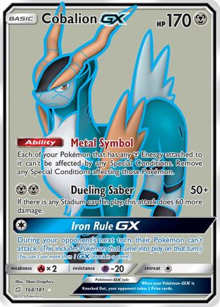 Cobalion GX (Full Art) 168/181 - SM  Team Up Holofoil - for just $1.40! 