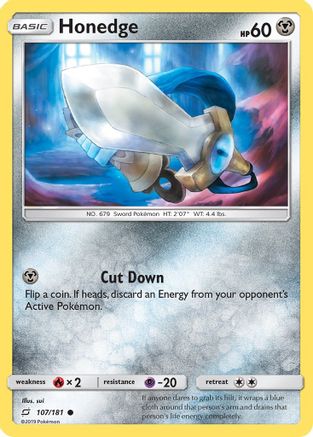Honedge 107/181 - SM  Team Up Reverse Holofoil - for just $0.20! 