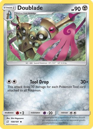 Doublade 108/181 - SM  Team Up Reverse Holofoil - for just $0.20! 
