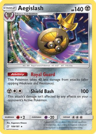 Aegislash 109/181 - SM  Team Up Holofoil - for just $0.33! 