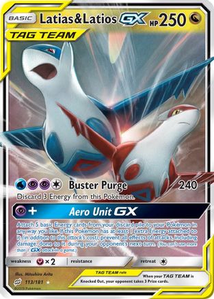 Latias & Latios GX 113/181 - SM  Team Up Holofoil - for just $18.29! 