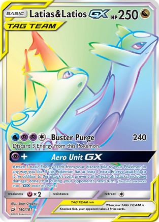 Latias & Latios GX (Secret) 190/181 - SM  Team Up Holofoil - for just $65.99! 