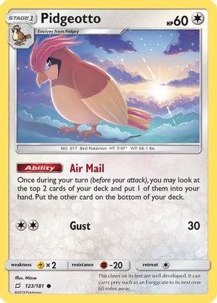 Pidgeotto 123/181 - SM  Team Up - for just $0.20! 