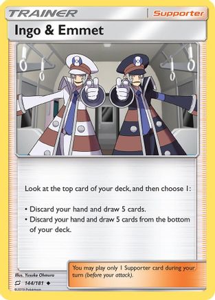 Ingo & Emmet 144/181 - SM  Team Up Reverse Holofoil - for just $0.23! 