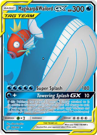 Magikarp & Wailord GX (Full Art) 160/181 - SM  Team Up Holofoil - for just $58.72! 