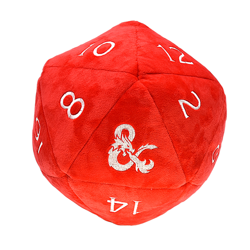 D20 Jumbo Plush Dice - D&D Red and White - Premium Toys and Collectible - Just $24.99! Shop now at Retro Gaming of Denver