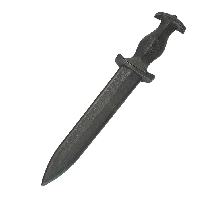 Long Spear Pointed Dagger Poly Training Knife Prop with 8.5 Inch Blade and Grooved Wood Grained Textured Handle - for just $28! 
