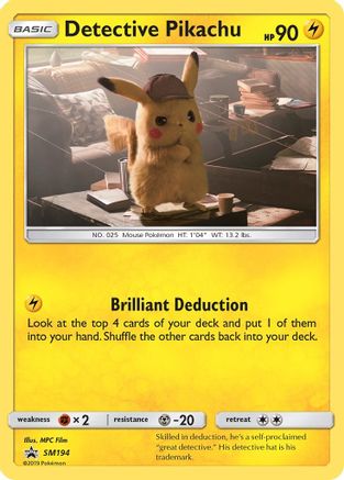 Detective Pikachu SM194/248 - SM Promos Holofoil - for just $1.90! 