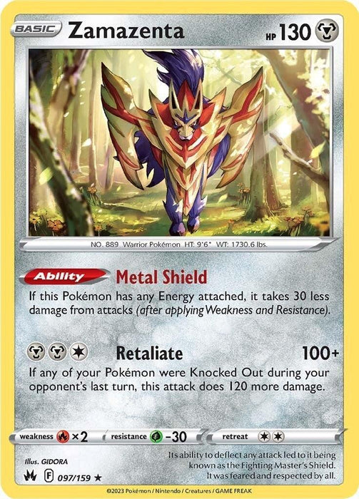 Zamazenta (097/159) [Sword & Shield: Crown Zenith] - for just $0.15! 