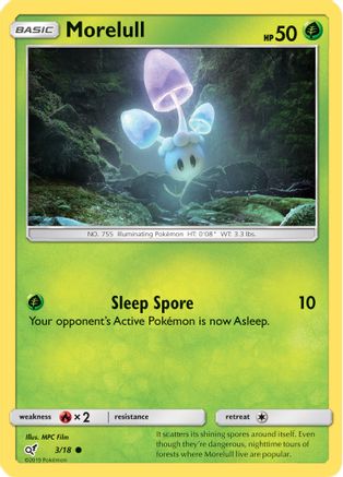 Morelull (Holo Common) 003/18 - Detective Pikachu Holofoil - for just $0.12! 